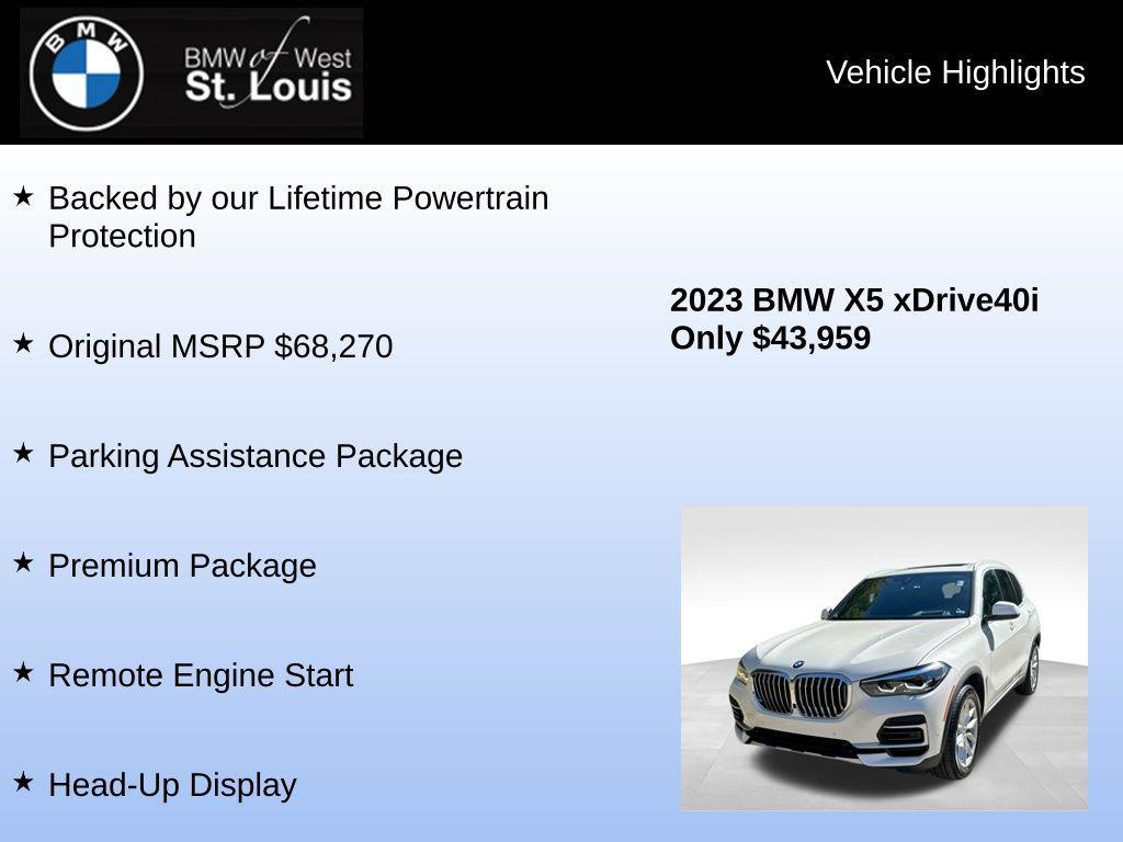 used 2023 BMW X5 car, priced at $43,959