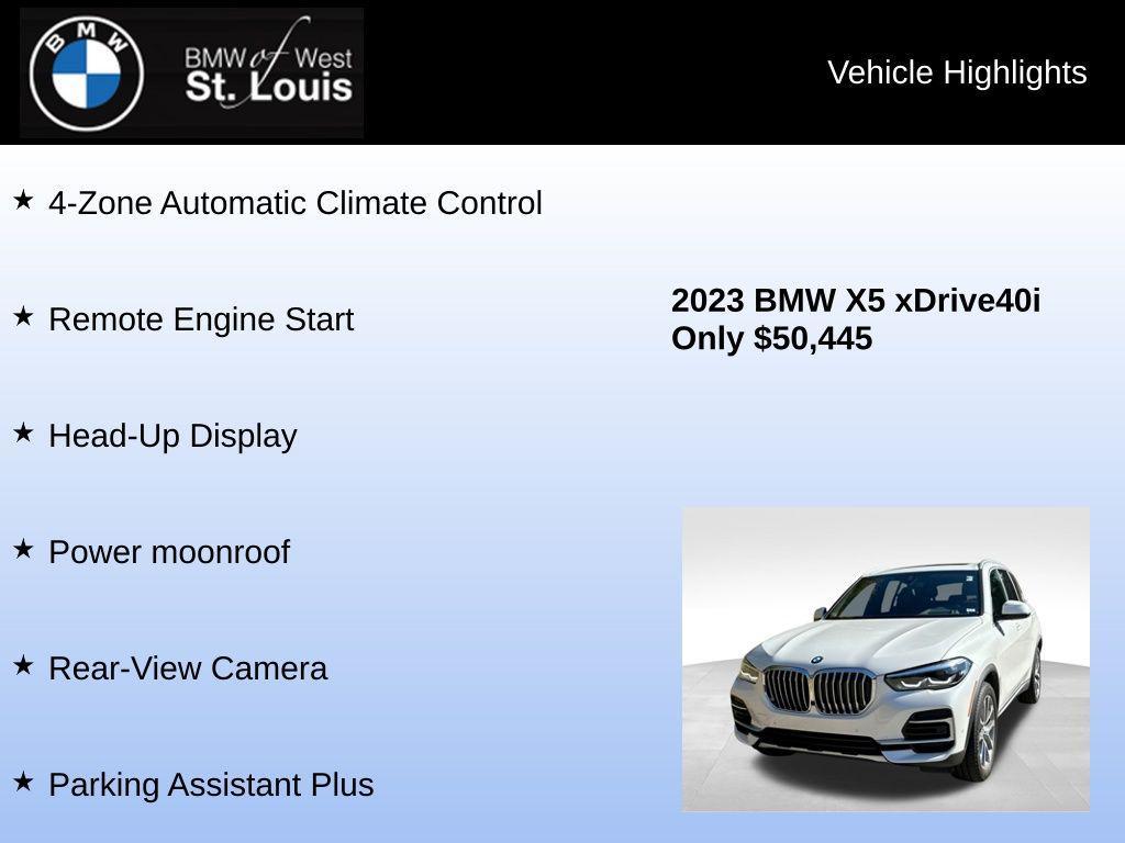 used 2023 BMW X5 car, priced at $50,445