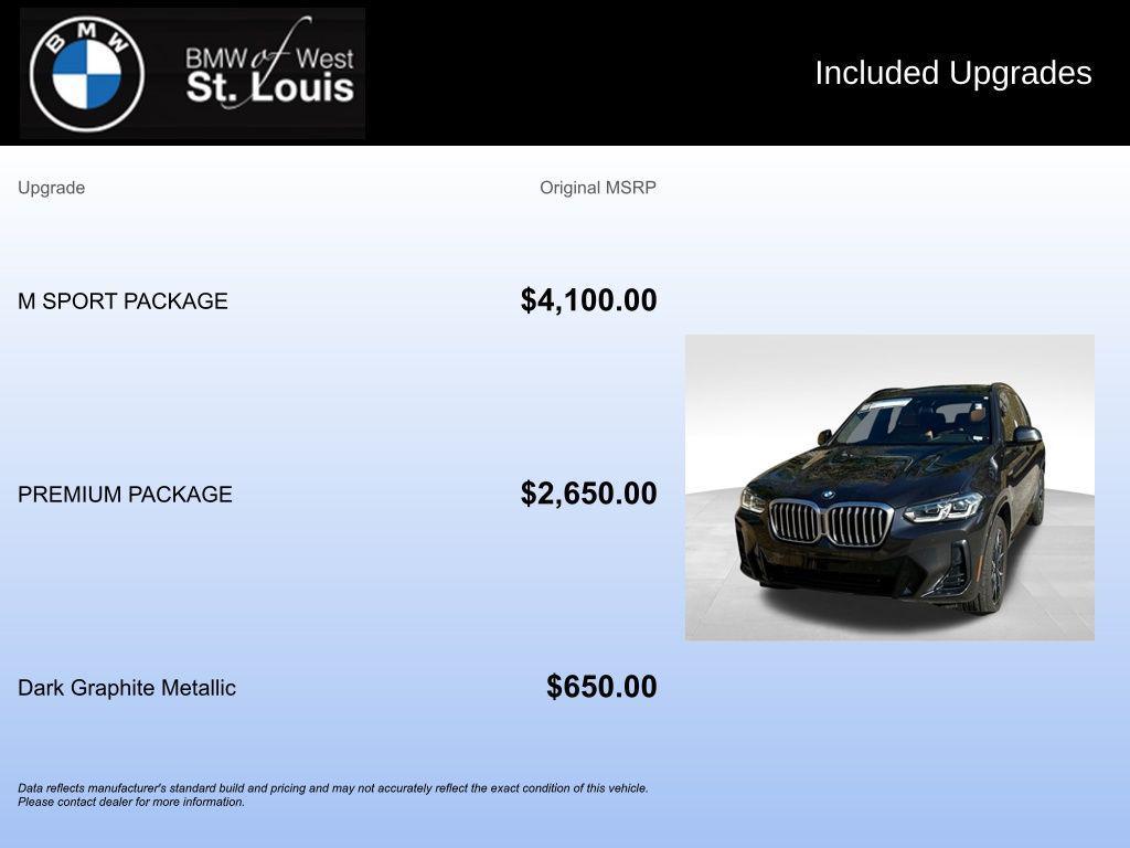 used 2023 BMW X3 car, priced at $37,988