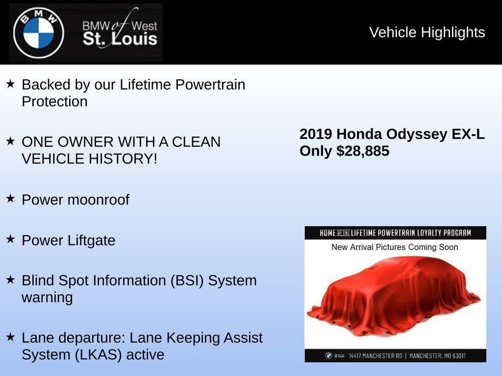 used 2019 Honda Odyssey car, priced at $28,885