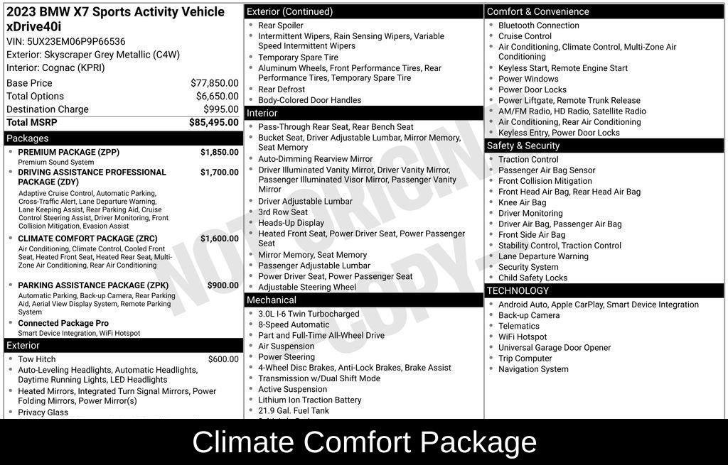 used 2023 BMW X7 car, priced at $65,289