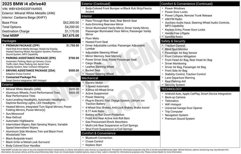 used 2025 BMW i4 Gran Coupe car, priced at $49,899