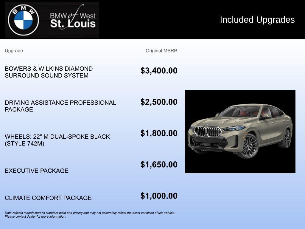 new 2026 BMW X6 car, priced at $111,675