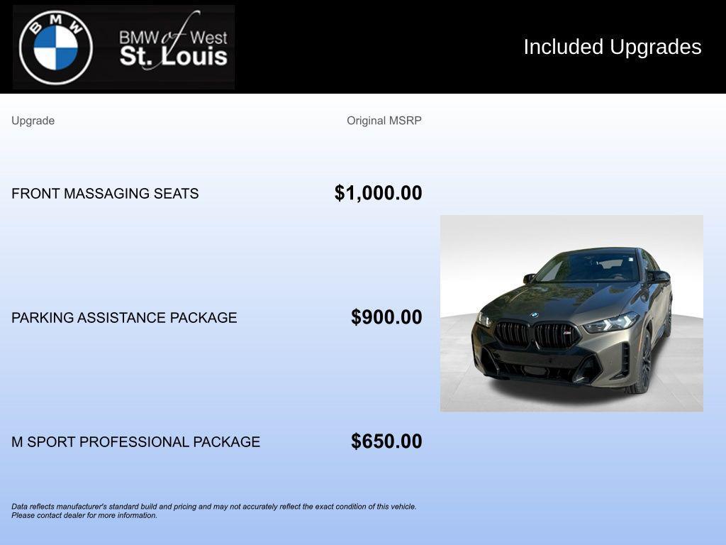 new 2026 BMW X6 car, priced at $111,675