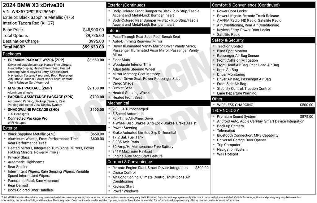 used 2024 BMW X3 car, priced at $44,855