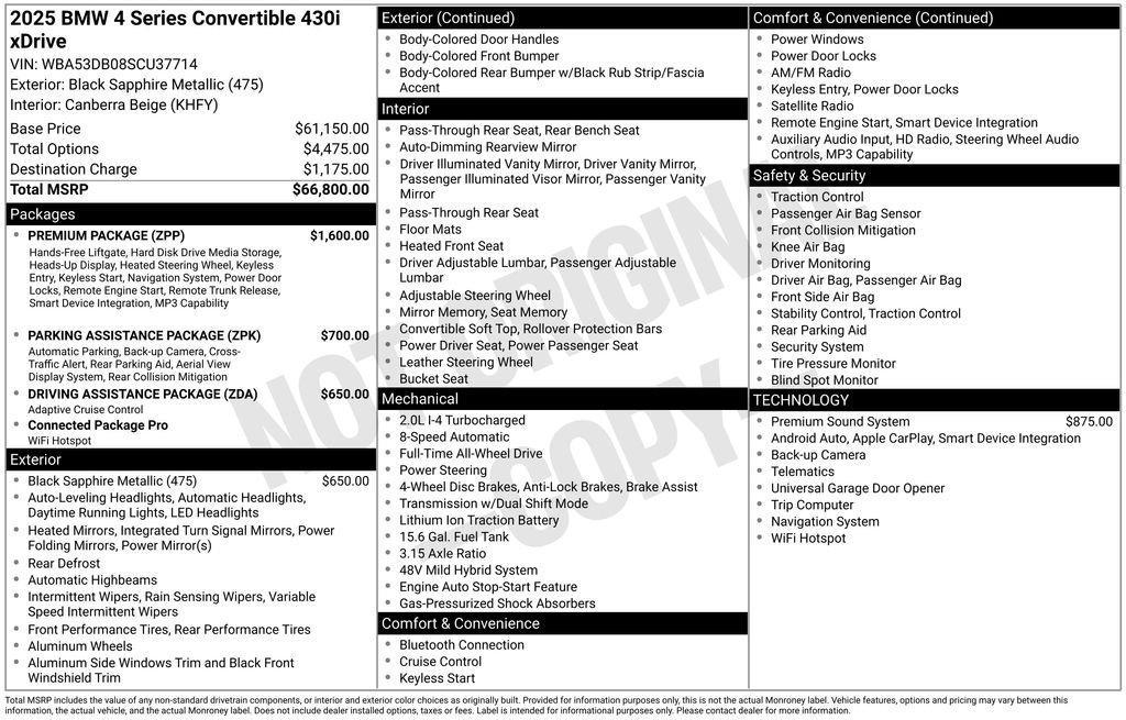 used 2025 BMW 430 car, priced at $58,988