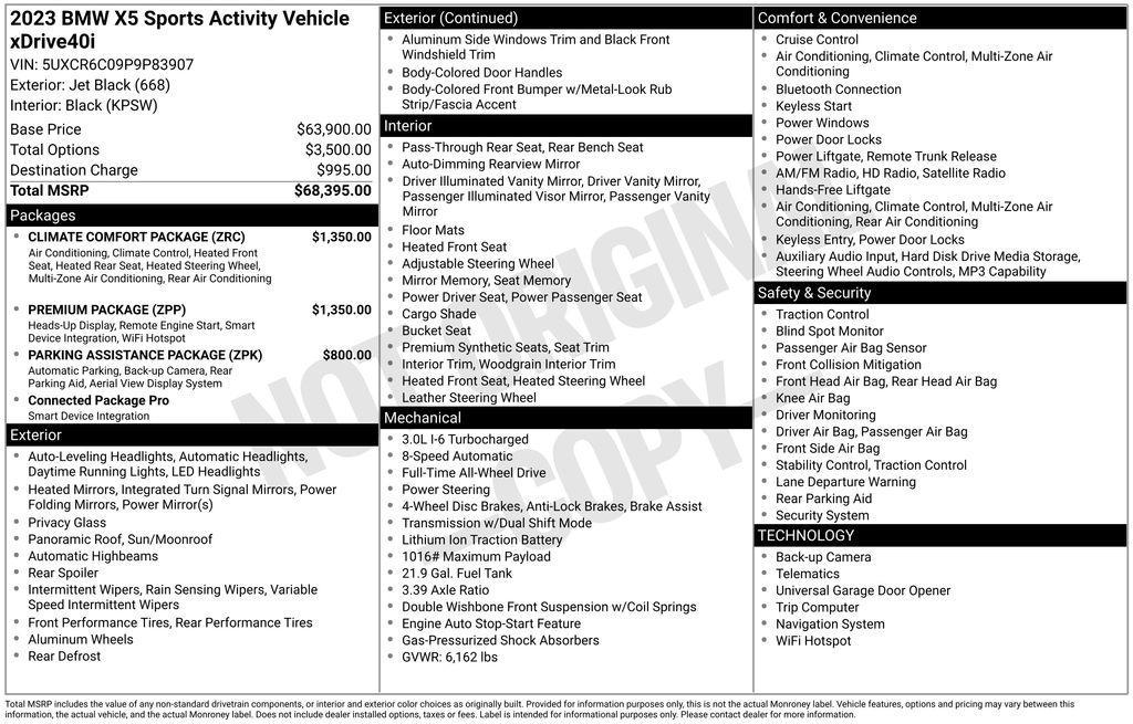 used 2023 BMW X5 car, priced at $50,295