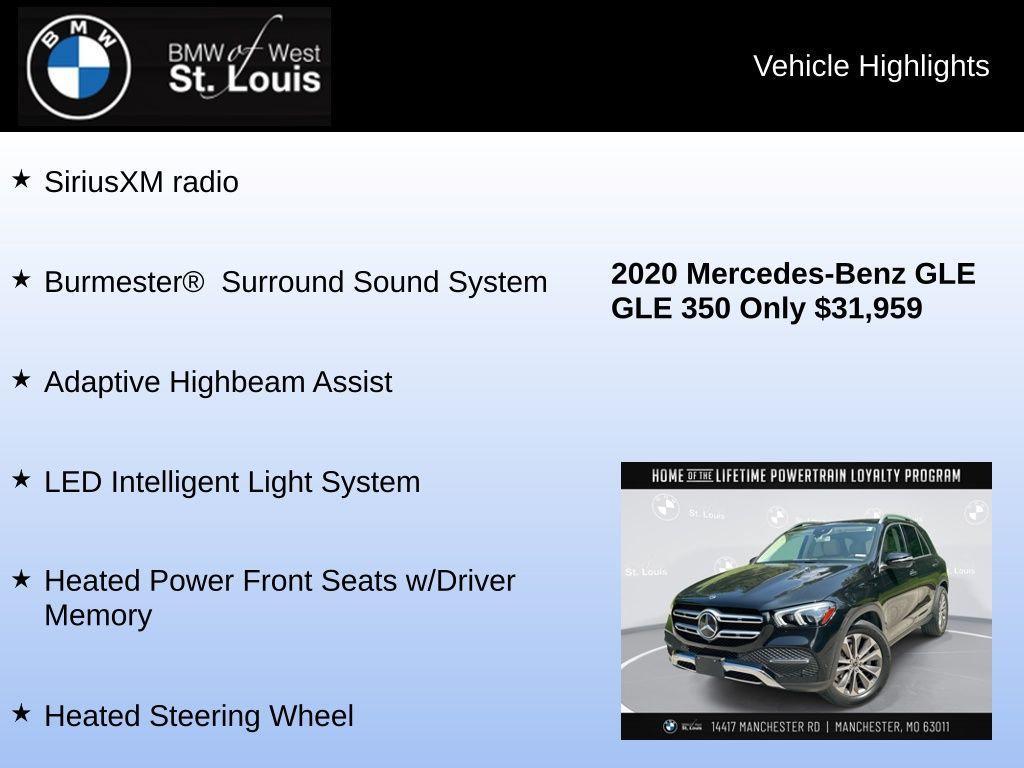 used 2020 Mercedes-Benz GLE 350 car, priced at $31,959