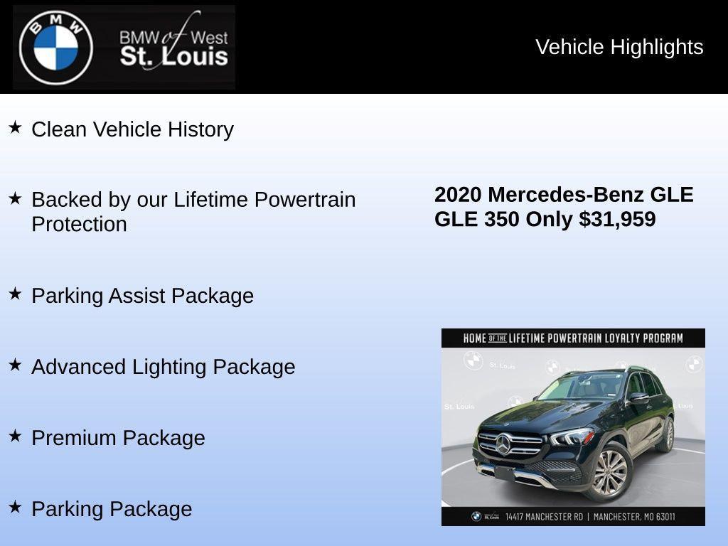 used 2020 Mercedes-Benz GLE 350 car, priced at $31,959