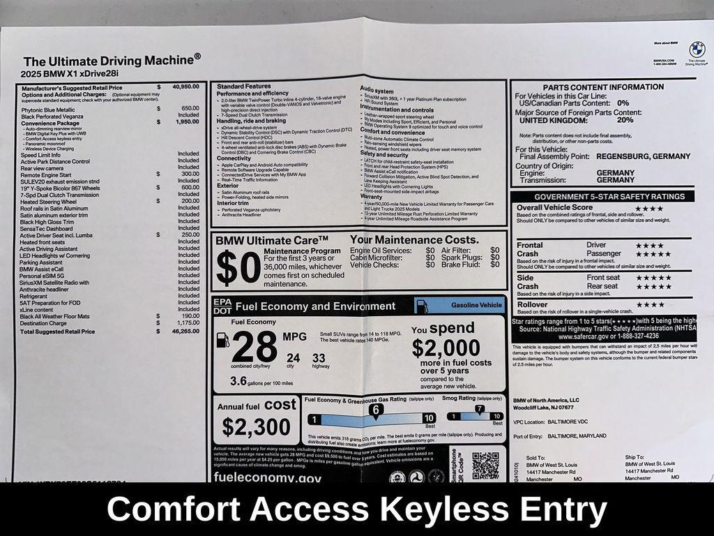 used 2025 BMW X1 car, priced at $39,989