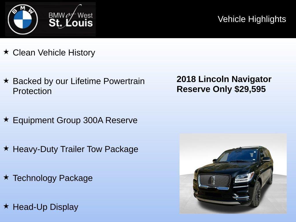 used 2018 Lincoln Navigator car, priced at $29,595