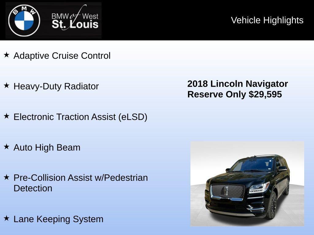 used 2018 Lincoln Navigator car, priced at $29,595