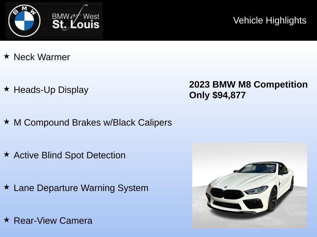 used 2023 BMW M8 car, priced at $94,877