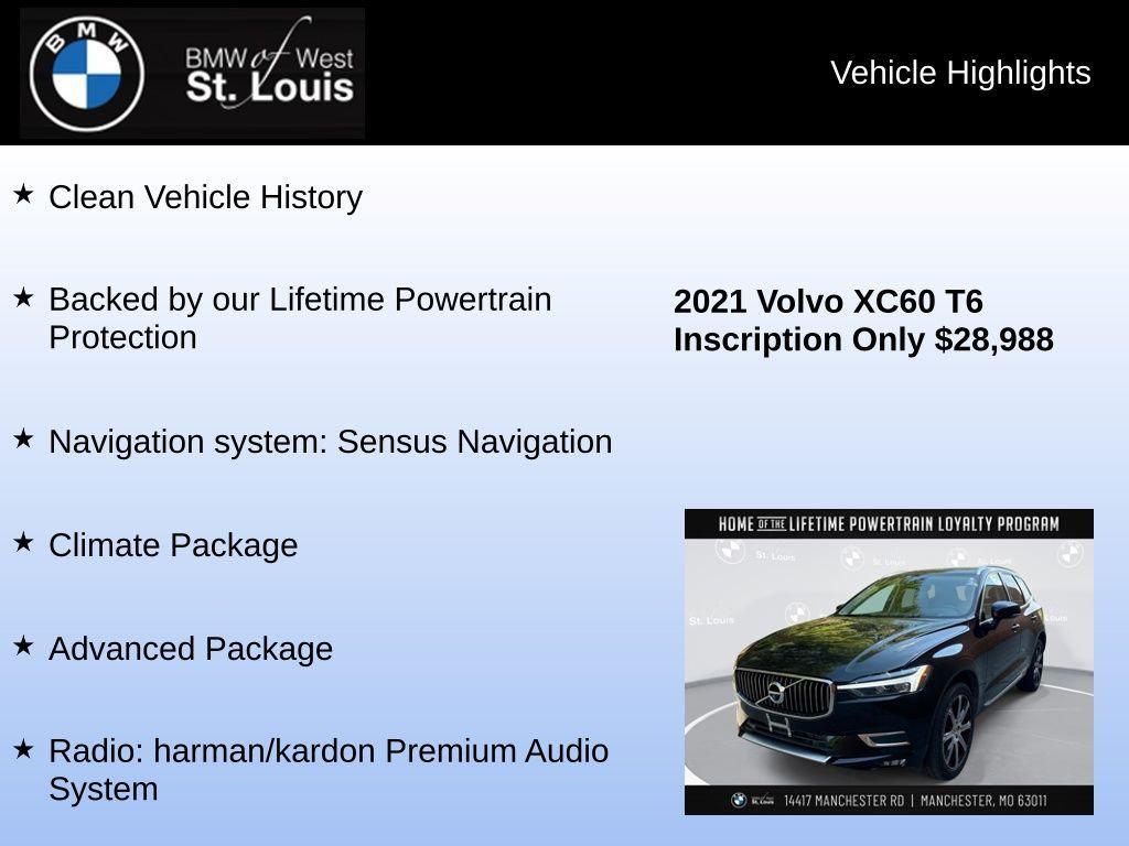 used 2021 Volvo XC60 car, priced at $28,988
