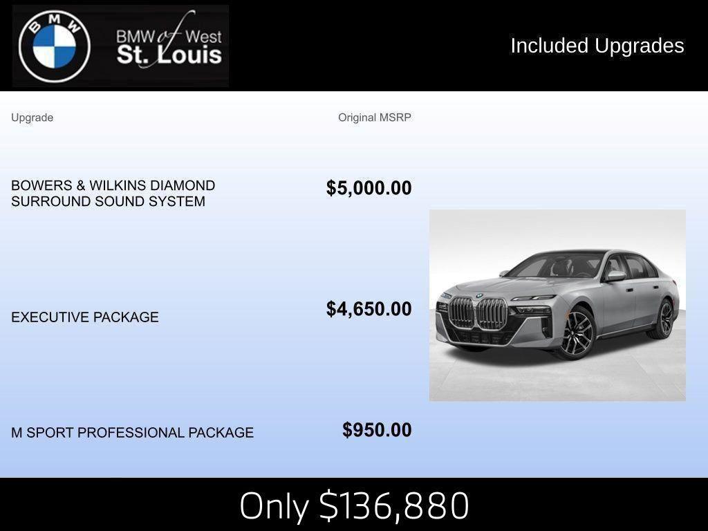 new 2026 BMW 760 car, priced at $136,880