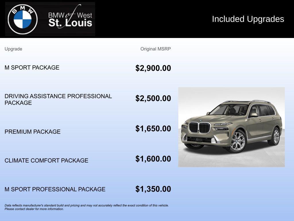 new 2026 BMW X7 car, priced at $100,585