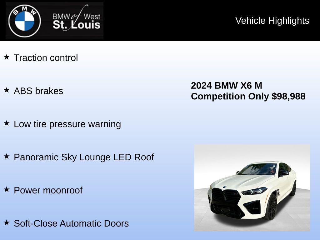 used 2024 BMW X6 M car, priced at $98,988