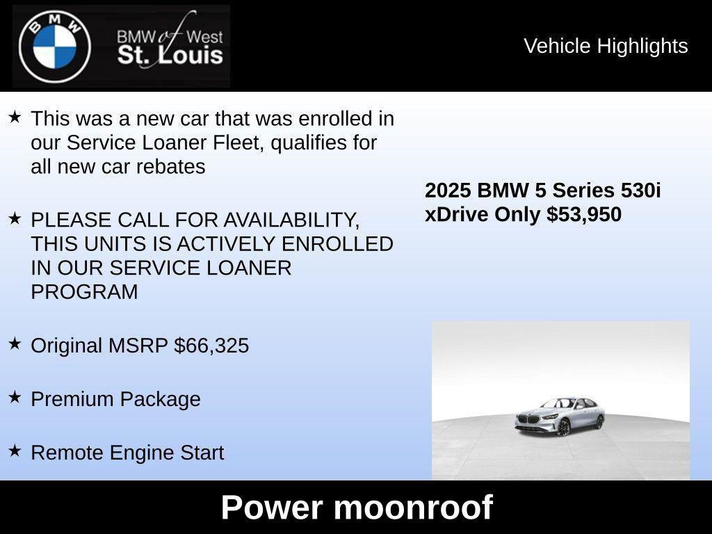 used 2025 BMW 530 car, priced at $53,950