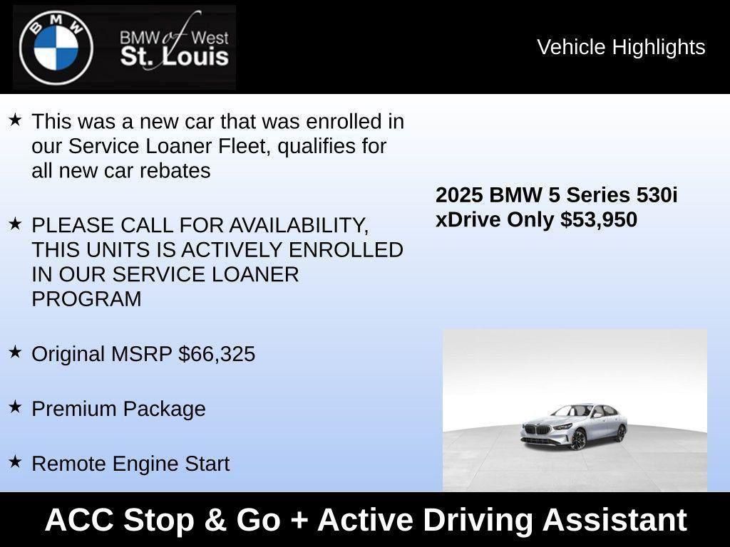 used 2025 BMW 530 car, priced at $53,950