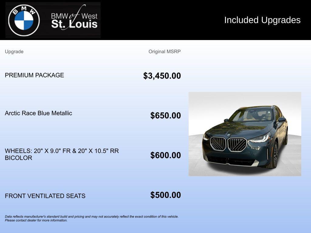 new 2026 BMW X3 car, priced at $58,365