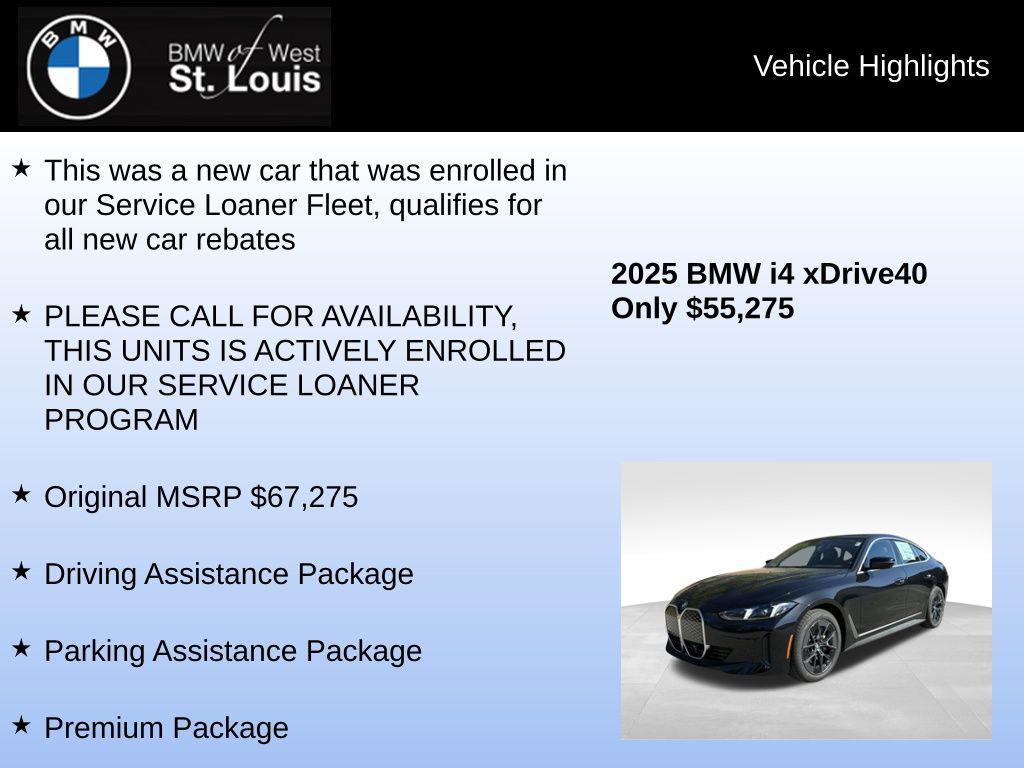 used 2025 BMW i4 Gran Coupe car, priced at $53,885