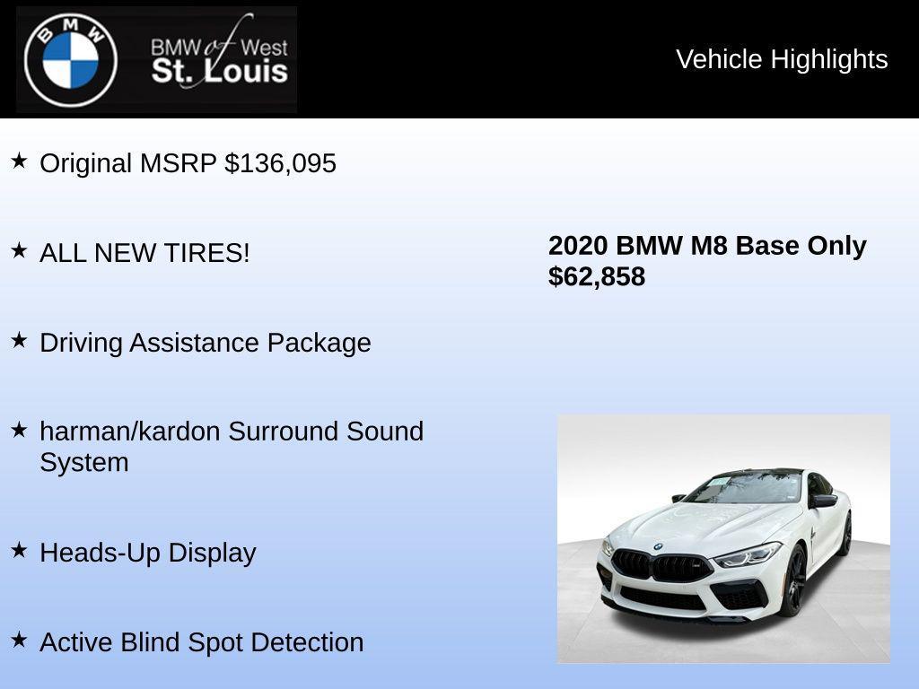 used 2020 BMW M8 car, priced at $62,858