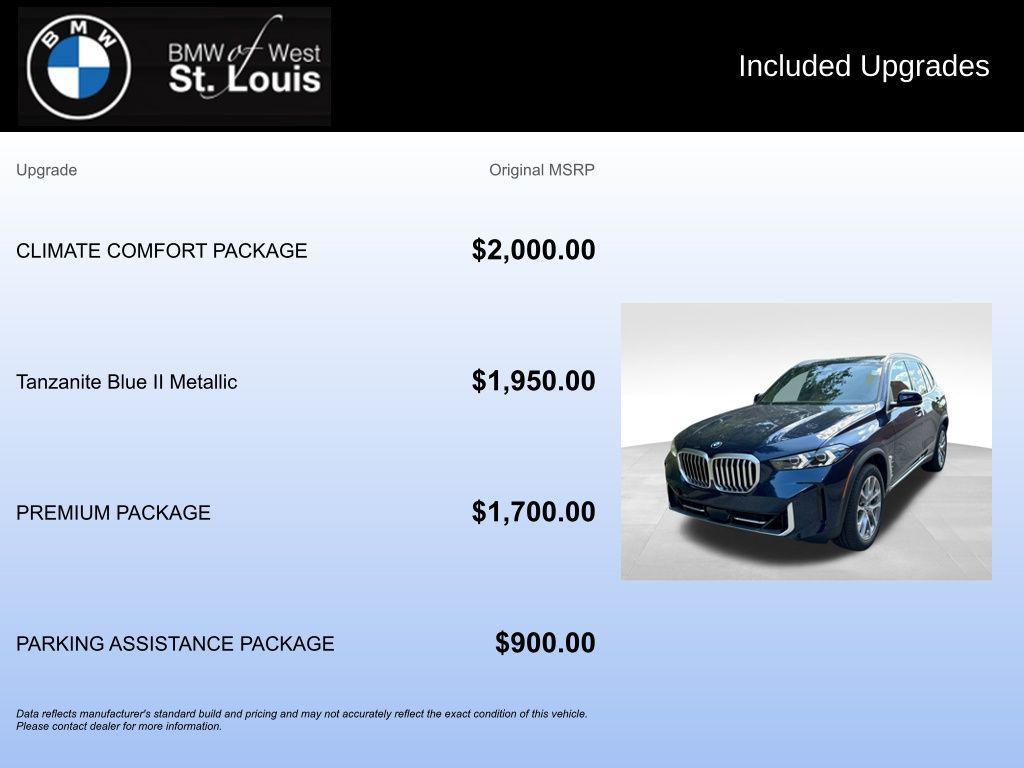 new 2026 BMW X5 car, priced at $77,850