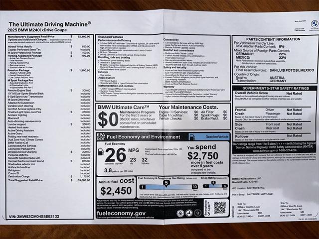 new 2025 BMW M240 car, priced at $59,000