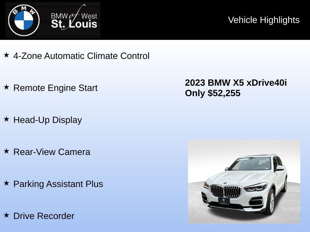 used 2023 BMW X5 car, priced at $52,255