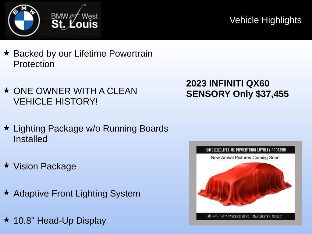 used 2023 INFINITI QX60 car, priced at $37,455