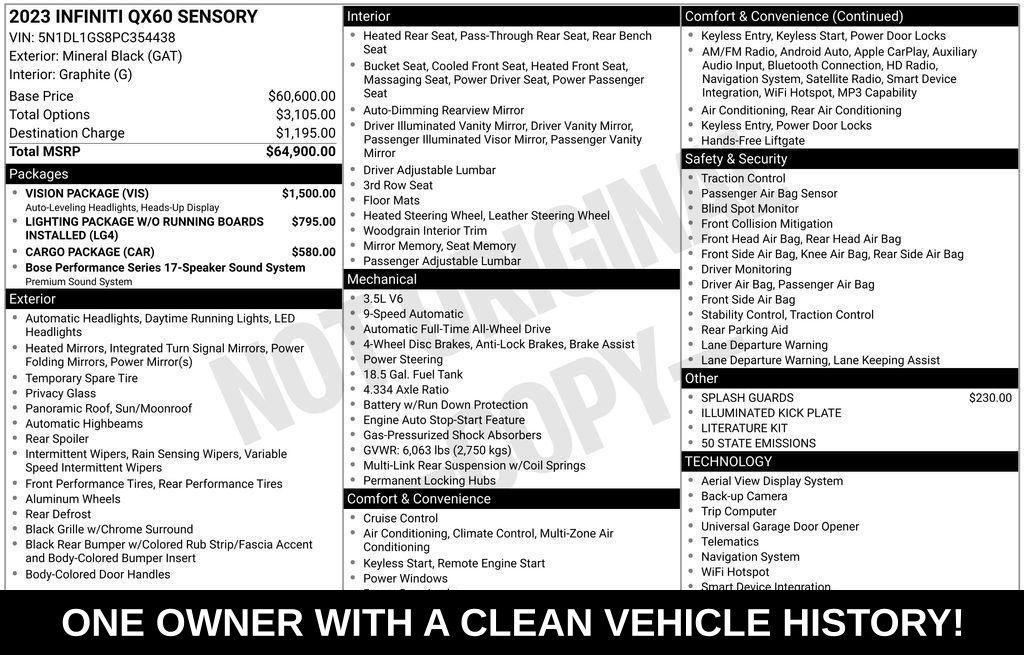 used 2023 INFINITI QX60 car, priced at $37,455