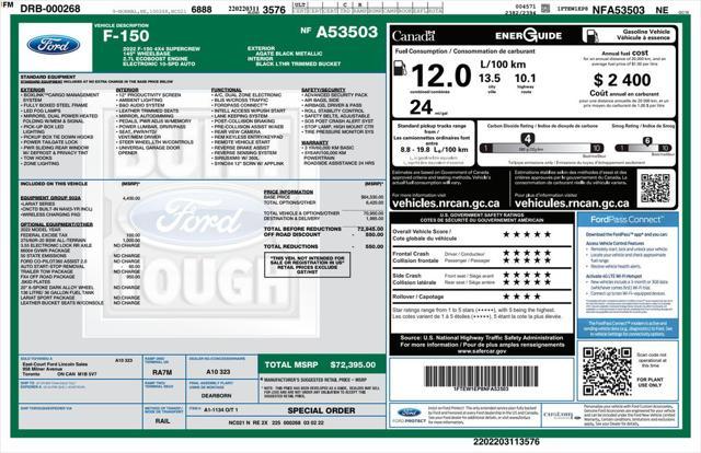used 2022 Ford F-150 car, priced at $45,599