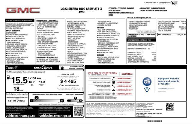 used 2023 GMC Sierra 1500 car, priced at $59,993