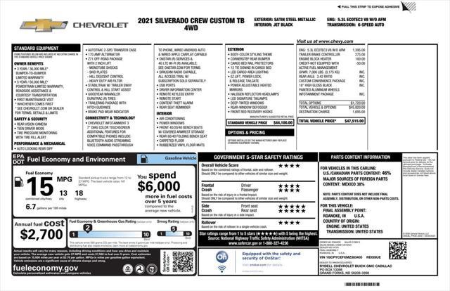used 2021 Chevrolet Silverado 1500 car, priced at $30,899