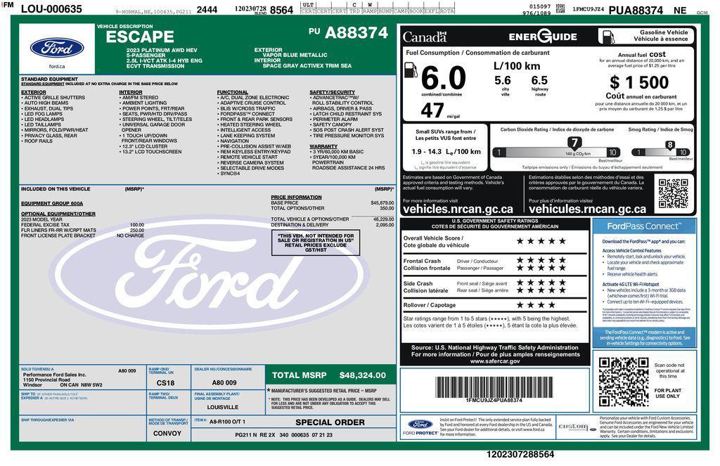 used 2023 Ford Escape car, priced at $29,993