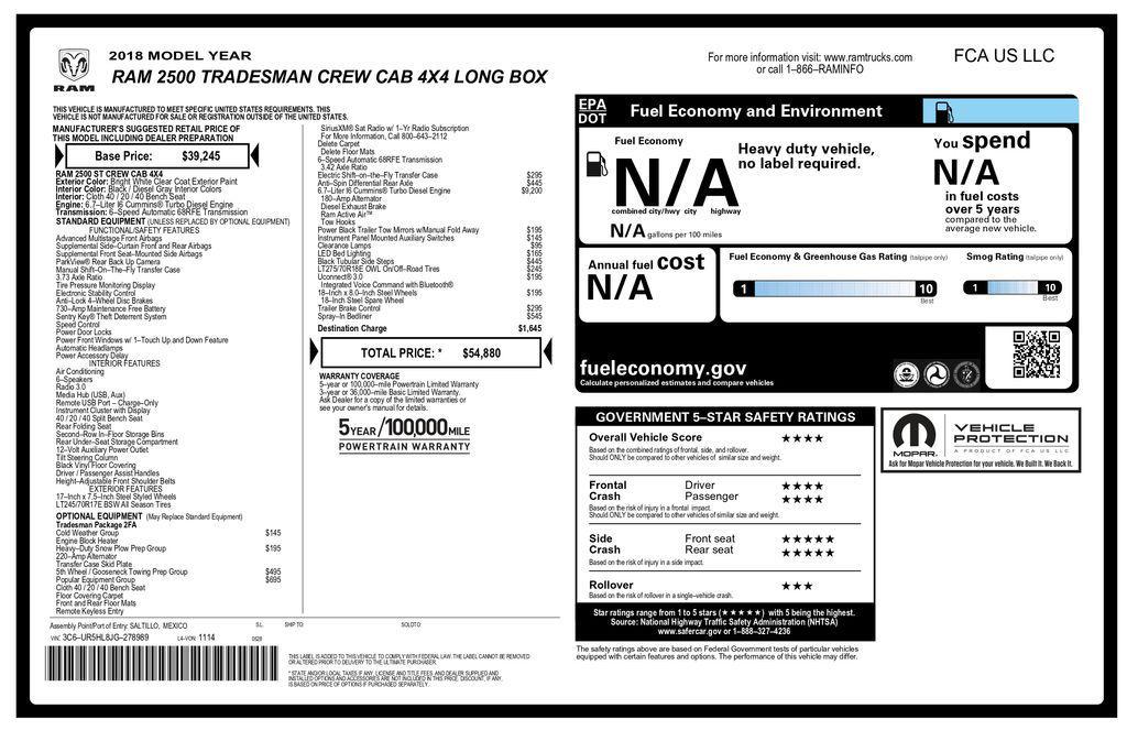 used 2018 Ram 2500 car, priced at $31,693