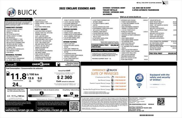 used 2022 Buick Enclave car, priced at $30,599