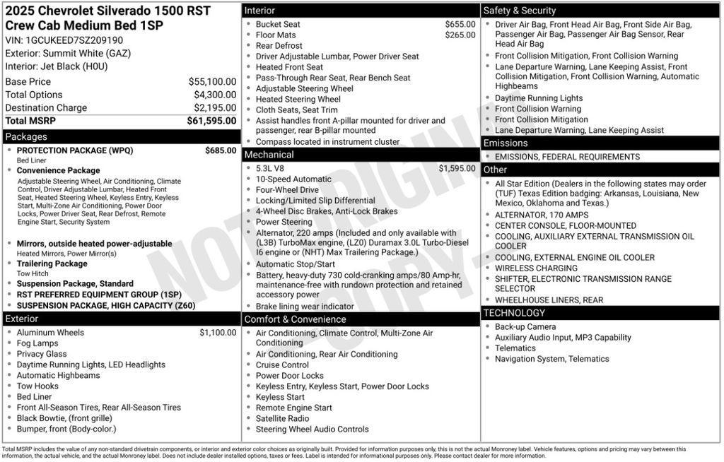 used 2025 Chevrolet Silverado 1500 car, priced at $46,593