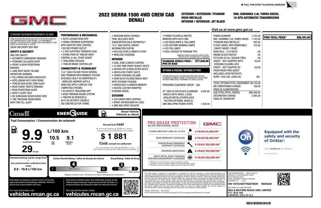 used 2022 GMC Sierra 1500 car, priced at $49,993