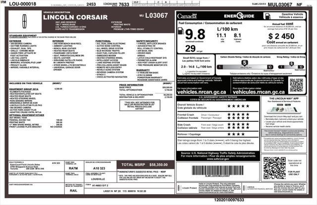 used 2021 Lincoln Corsair car, priced at $30,099