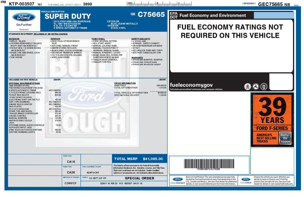 used 2016 Ford F-350 car, priced at $28,500