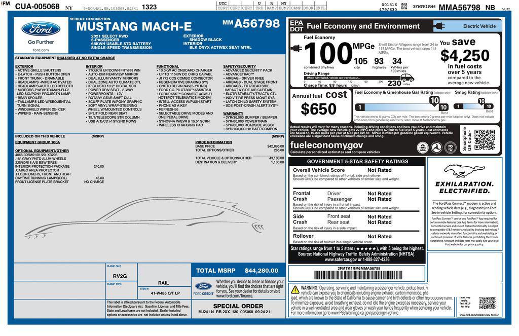 used 2021 Ford Mustang Mach-E car, priced at $19,893