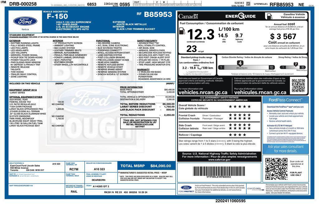 used 2024 Ford F-150 car, priced at $57,993