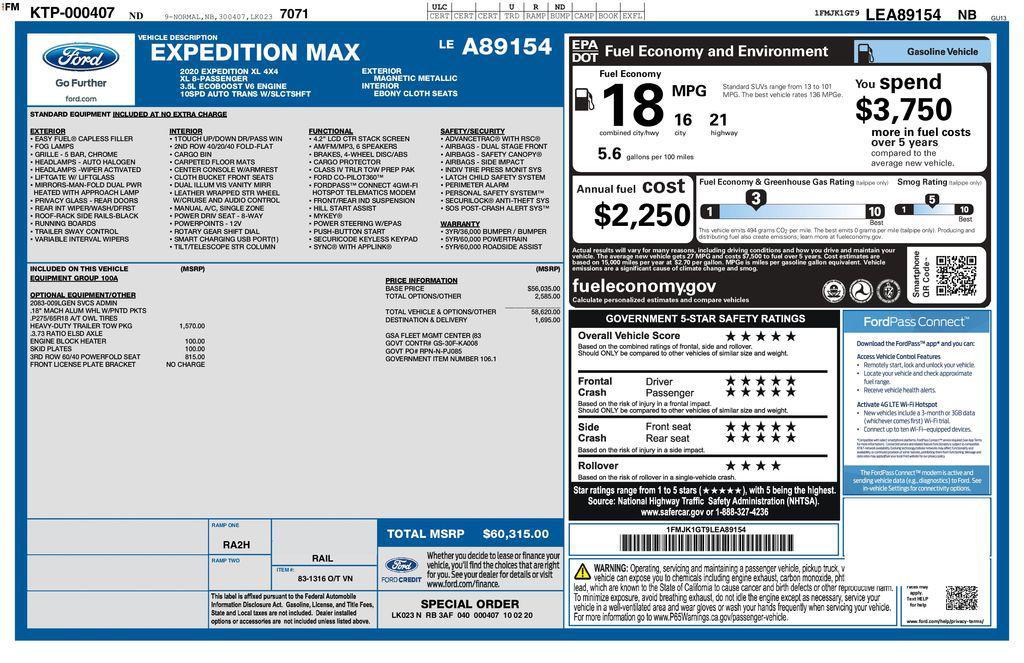 used 2020 Ford Expedition Max car, priced at $24,993