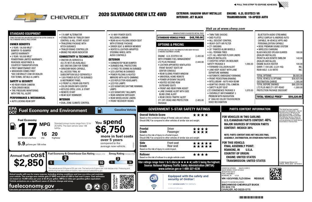 used 2020 Chevrolet Silverado 1500 car, priced at $30,993