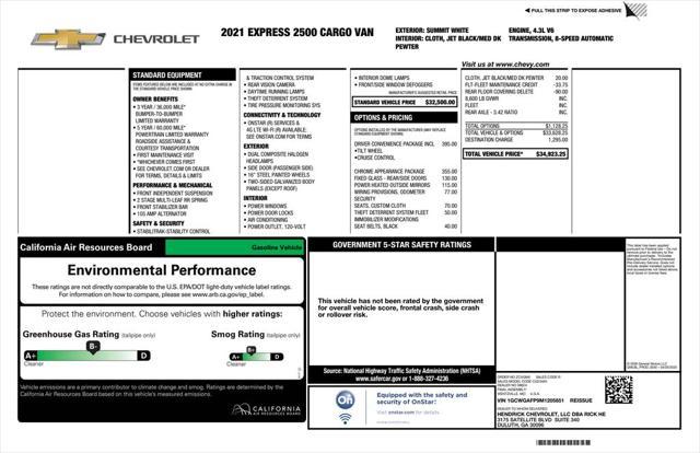 used 2021 Chevrolet Express 2500 car, priced at $24,699