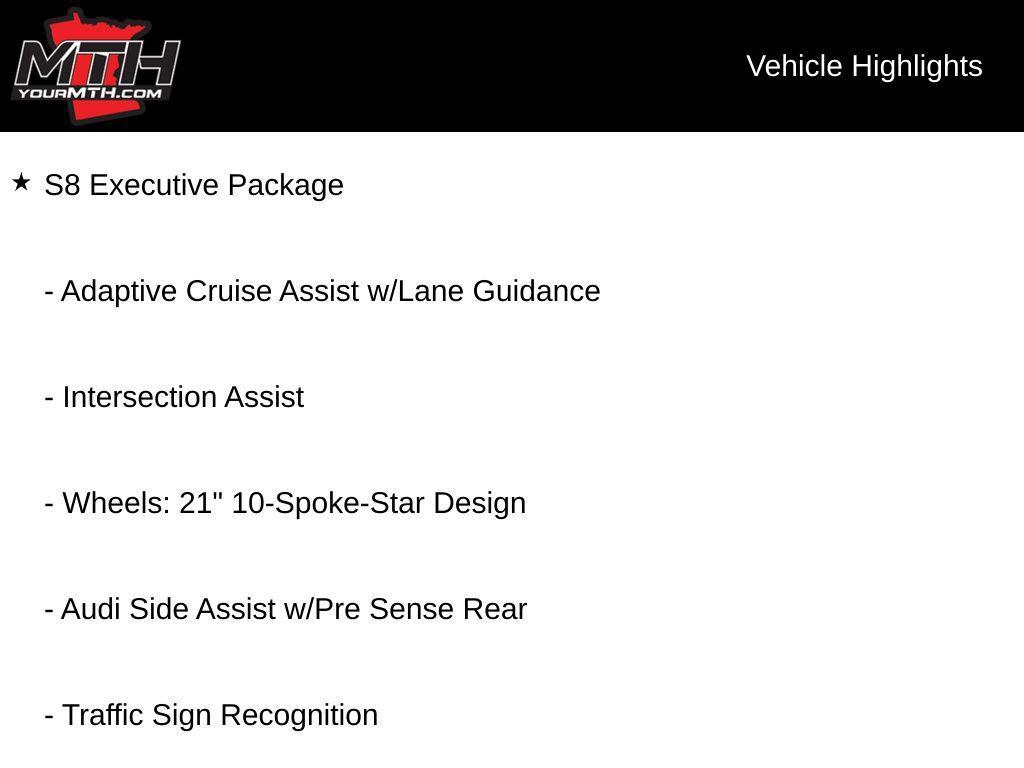 used 2022 Audi S8 car, priced at $69,993