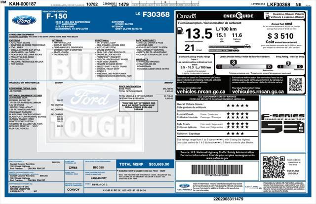 used 2020 Ford F-150 car, priced at $32,499