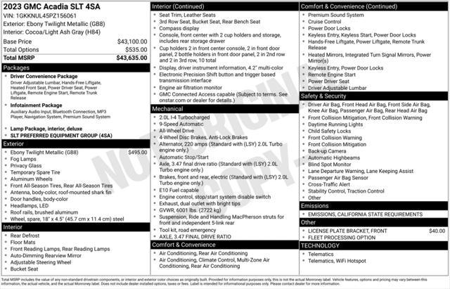 used 2023 GMC Acadia car, priced at $25,299