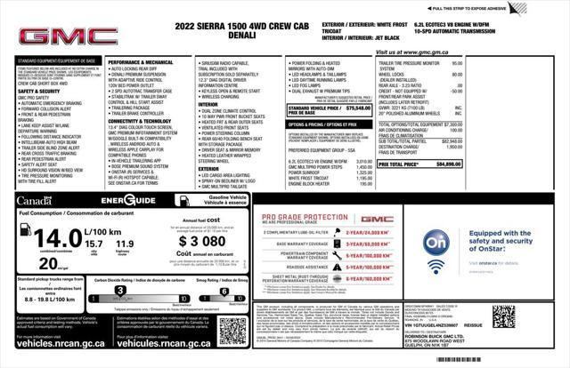 used 2022 GMC Sierra 1500 car, priced at $47,599